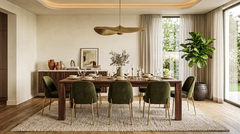 Home completed by the Almashhad Sky team: Warm wooden dining room
