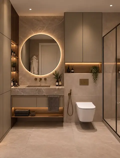 Luxury bathroom completed by the Almashhad Sky team