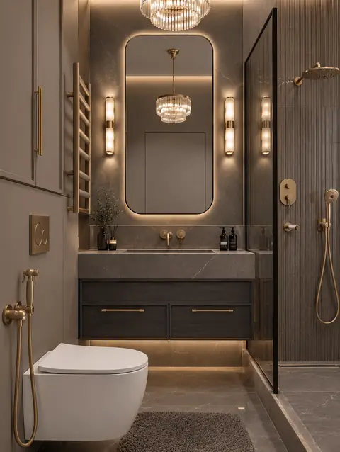 Luxury bathroom completed by the Almashhad Sky team