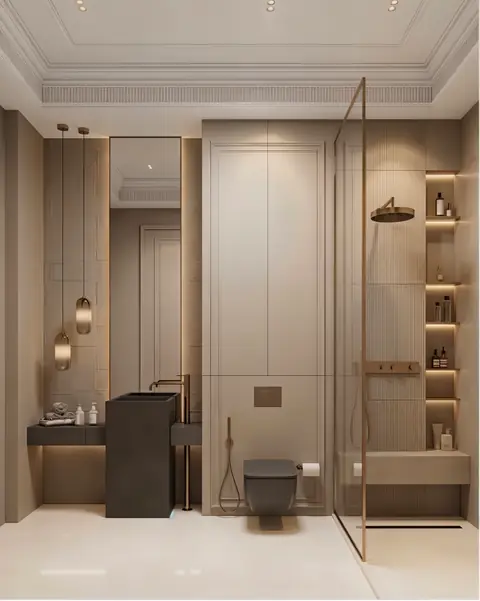 Luxury bathroom completed by the Almashhad Sky team