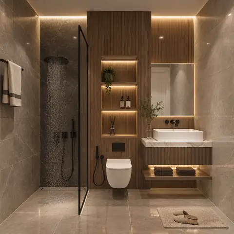 Luxury bathroom completed by the Almashhad Sky team