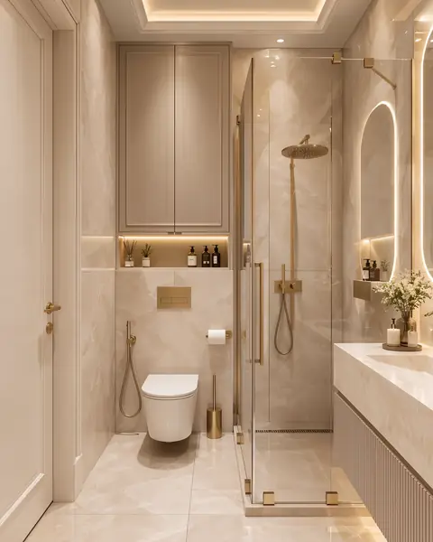 Luxury bathroom completed by the Almashhad Sky team