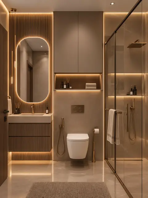 Luxury bathroom completed by the Almashhad Sky team