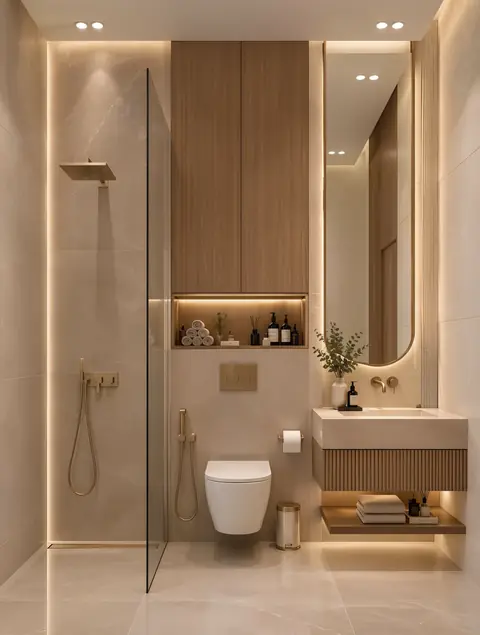Luxury bathroom completed by the Almashhad Sky team