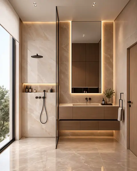 Luxury bathroom completed by the Almashhad Sky team