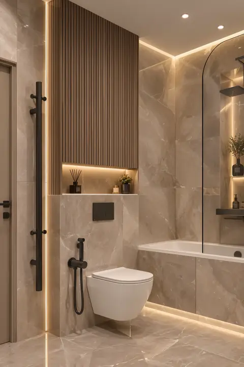 Luxury bathroom completed by the Almashhad Sky team
