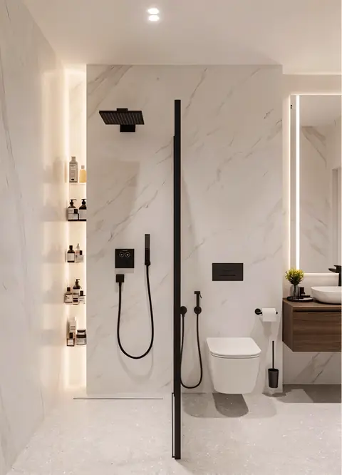 Luxury bathroom completed by the Almashhad Sky team
