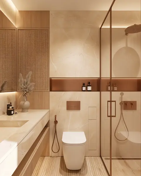 Luxury bathroom completed by the Almashhad Sky team