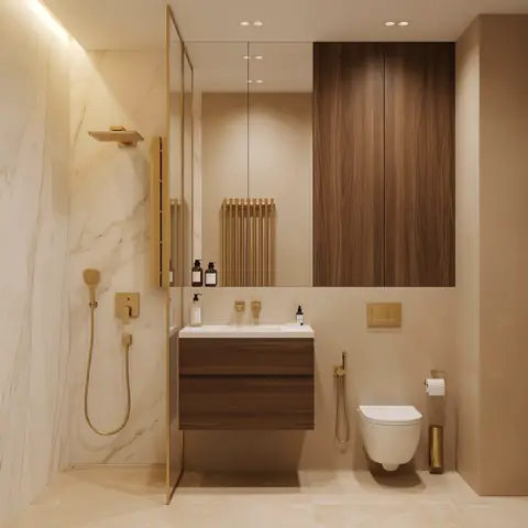 Luxury bathroom completed by the Almashhad Sky team