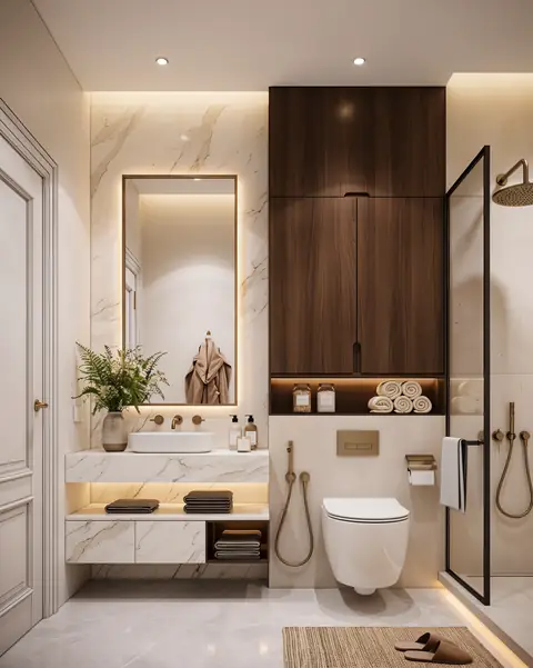 Luxury bathroom completed by the Almashhad Sky team