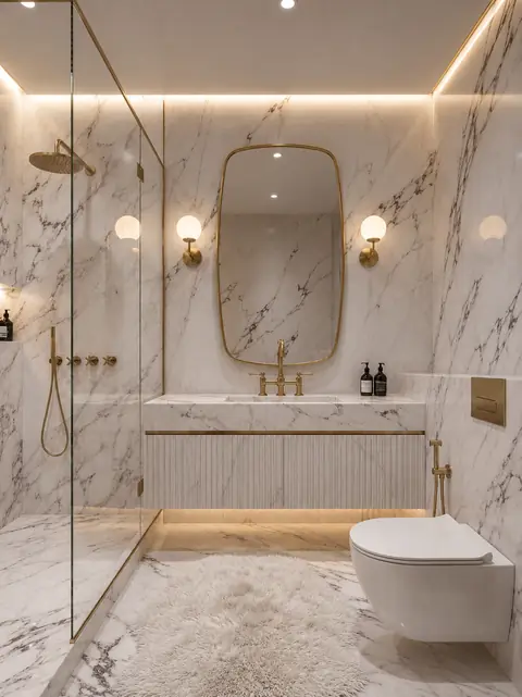 Luxury bathroom completed by the Almashhad Sky team