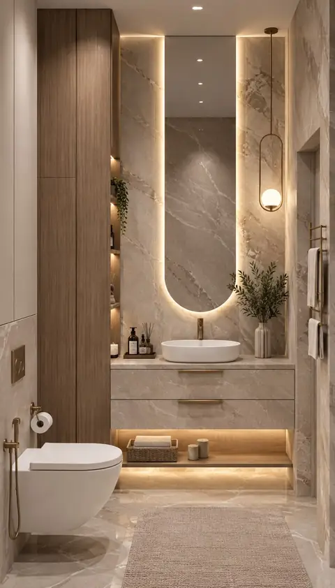 Luxury bathroom completed by the Almashhad Sky team