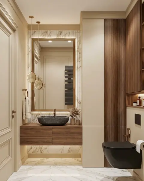 Luxury bathroom completed by the Almashhad Sky team