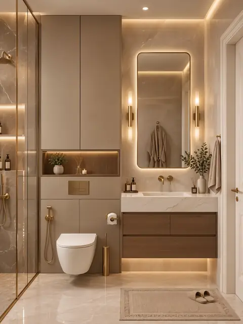 Luxury bathroom completed by the Almashhad Sky team