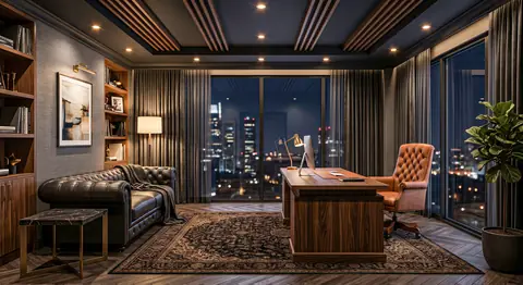 Home office completed by the Almashhad Sky team