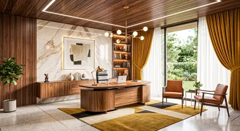 Home office completed by the Almashhad Sky team