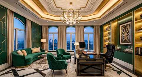 Home office completed by the Almashhad Sky team