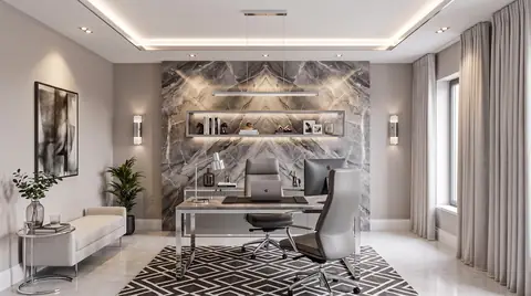 Home office completed by the Almashhad Sky team