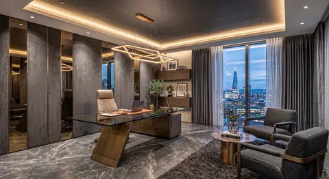 Home office completed by the Almashhad Sky team