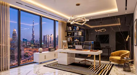 Home office completed by the Almashhad Sky team