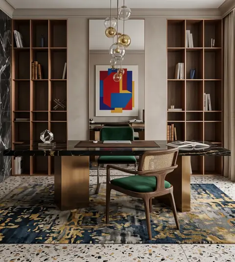 Home office completed by the Almashhad Sky team