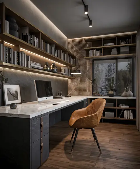 Home office completed by the Almashhad Sky team