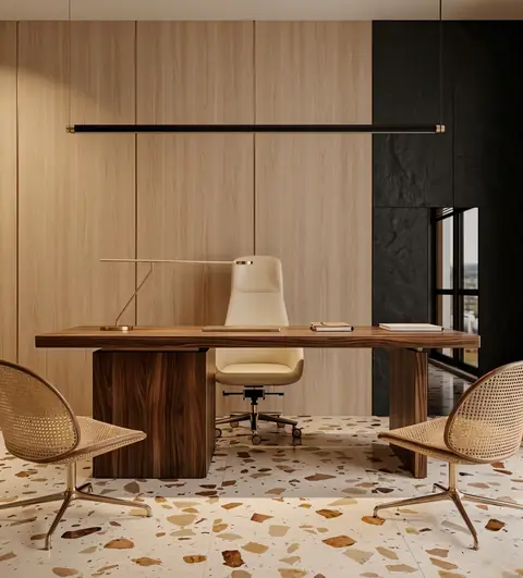 Home office completed by the Almashhad Sky team