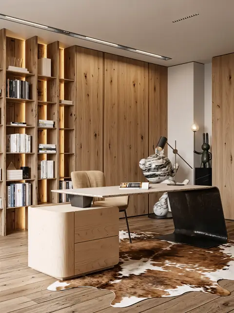 Home office completed by the Almashhad Sky team