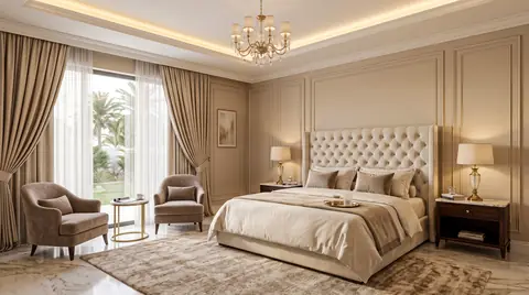 Villa interior completed by the Almashhad Sky team