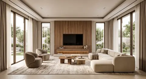 Villa interior completed by the Almashhad Sky team