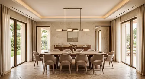 Villa interior completed by the Almashhad Sky team