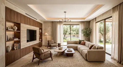 Villa interior completed by the Almashhad Sky team