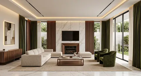 Villa interior completed by the Almashhad Sky team